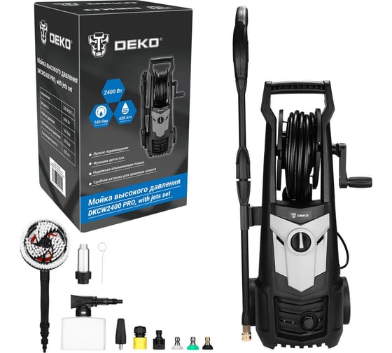 Изображение товара Мойка высокого давления DEKO DKCW2400 PRO с комплектом форсунок 085-2035