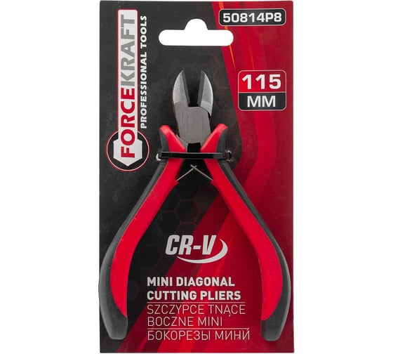 Изображение товара Мини-бокорезыForcekraft с прорезинеными рукоятками 115мм на блистере FK-50814P8(60275)