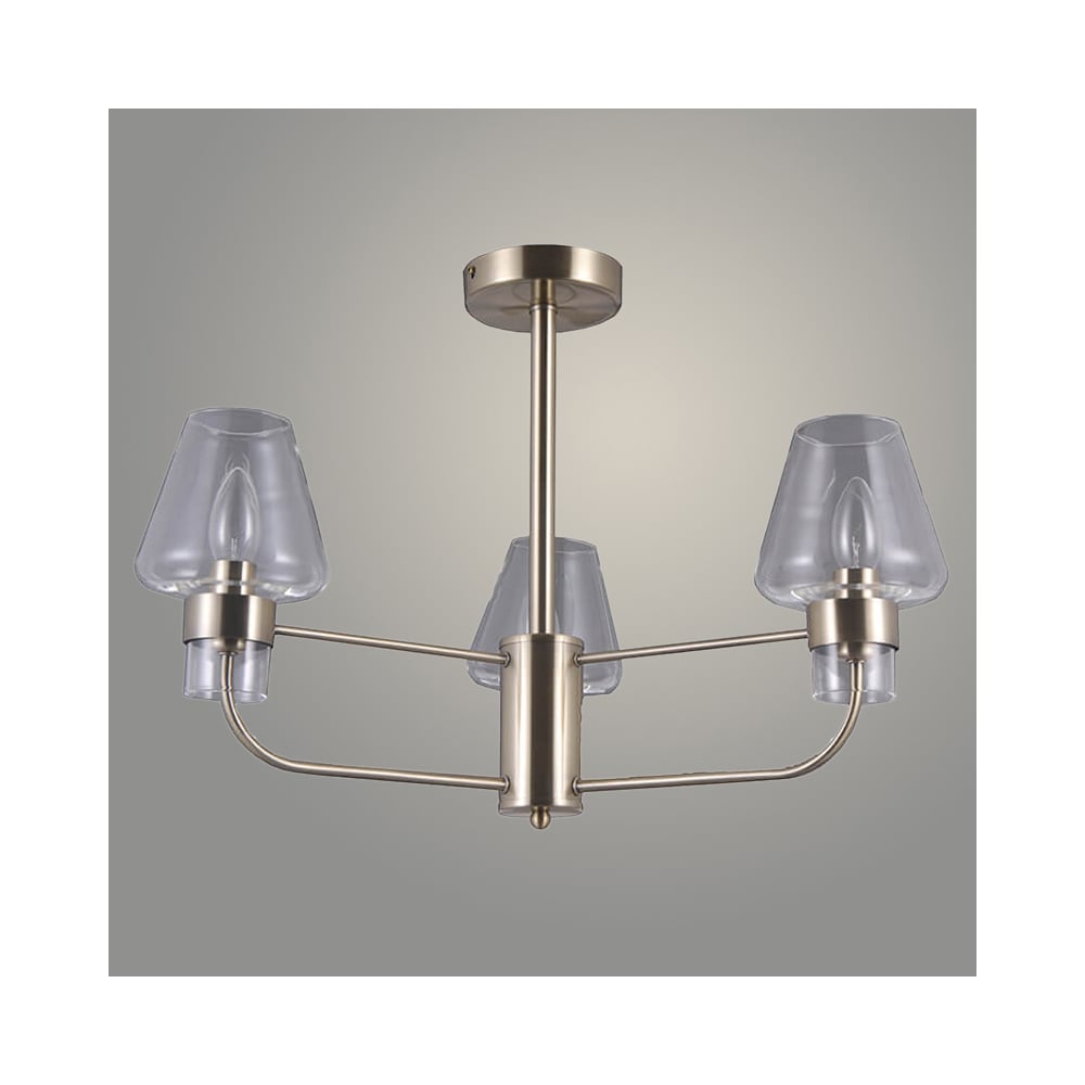 Изображение товара Люстра РОСТОК 210823/3P SN сатин 3x40W E14 глянцевая стекло классика