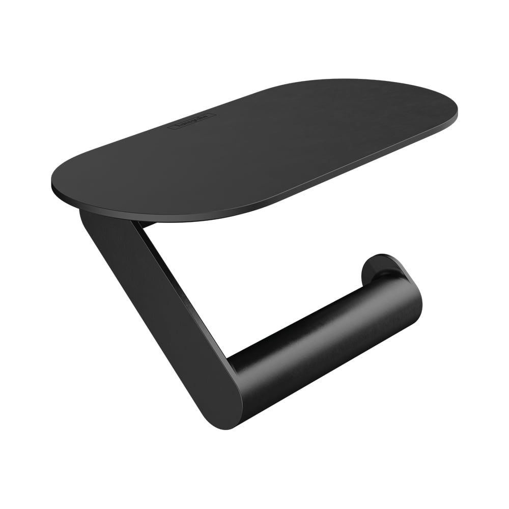 Изображение товара Держатель для туалетной бумаги с полкой Hansgrohe WallStoris матовый черный 27928670