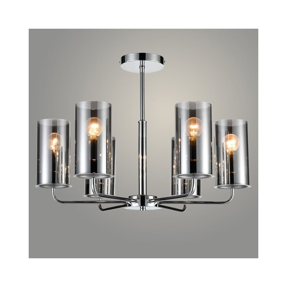 Изображение товара Люстра РОСТОК 210824/6P CH хром 6 ламп E14 классика 56х42 см