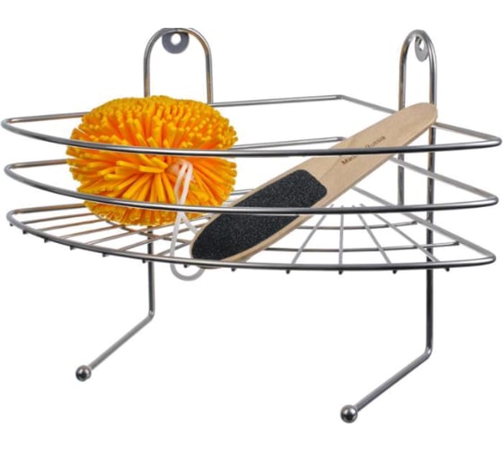 Изображение товара Полка в ванную EUROHOUSE 1 секционная, угловая 23х23х19 см, хром 14320