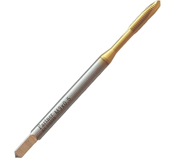 Изображение товара Метчик машинный Partner HSSE, DIN371, для сквозных отверстий, M3x0.35, Серия 316 316031