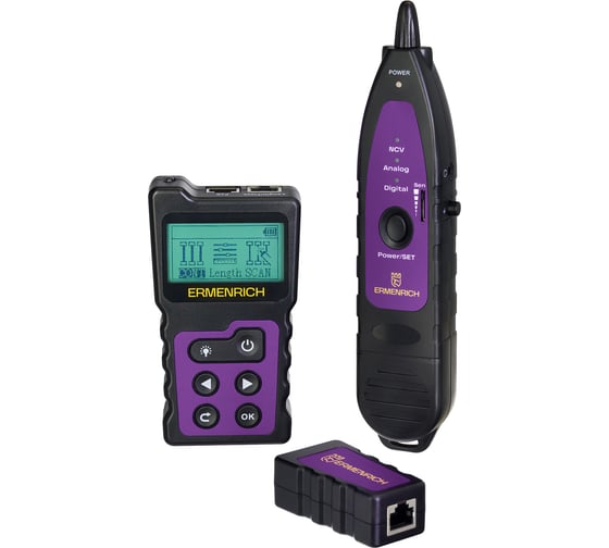 Изображение товара Многофункциональный кабельный тестер Ermenrich (Эрменрих) NetGeeks NP40, фиолетовый 84549