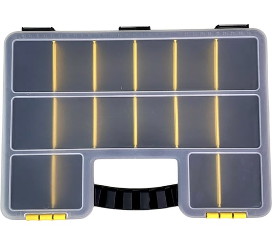 Изображение товара Органайзер Jetservice 355х260х60мм черно-желтый с разделителями 16 ячеек, JS35560