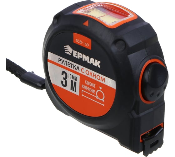 Изображение товара Рулетка ЕРМАК с окном 3м x 16мм, TPR 658-169
