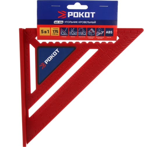 Изображение товара Угольник кровельный РОКОТ 175x175мм, пластик 665-006