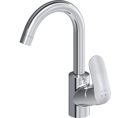 Изображение товара Смеситель для умывальника с поворотным изливом AM.PM Like хром F8002700