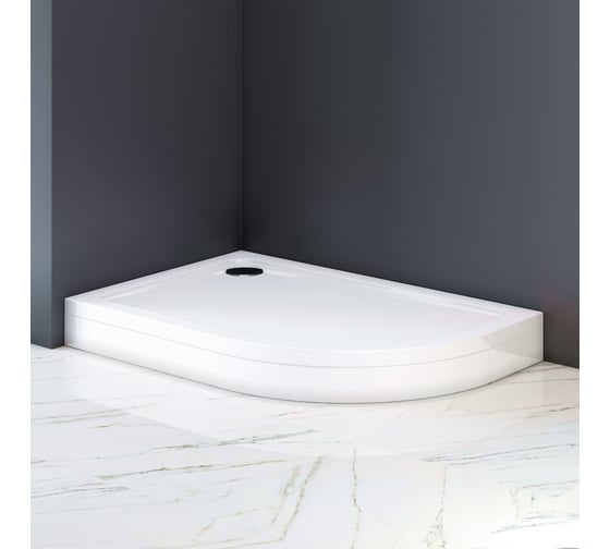 Изображение товара Поддон для душевого ограждения AM.PM Like 120 левосторонний, 120x80, белый акрил W83T-302L120W