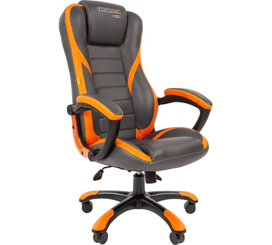 Изображение товара Игровое кресло CHAIRMAN game 22 экопремиум серый/оранжевый 00-07019435