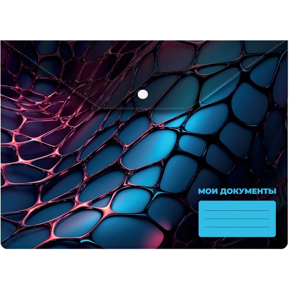 Изображение товара Конверт на кнопке Silwerhof Web A4 пластик 0.25 мм синий