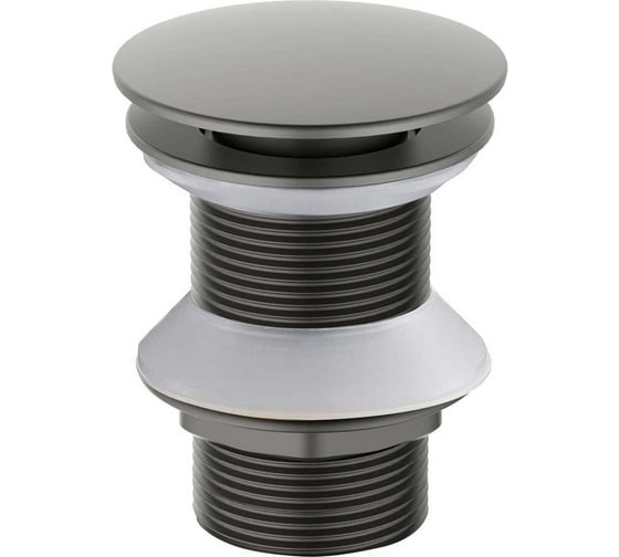 Изображение товара Сливной набор для раковины Aquatek AQ6003BGM Push-open без перелива, шлиф. черный хром 00000139280