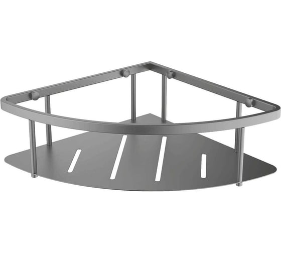 Изображение товара Угловая полка Aquatek AQ4926BGM, шлиф. черный хром 00000139781