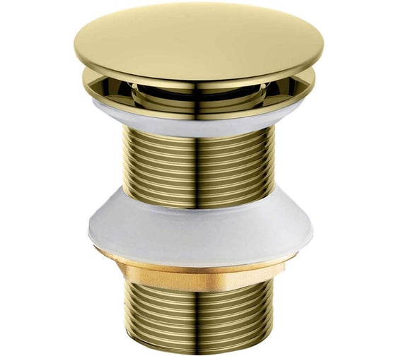 Изображение товара Сливной набор для раковины Aquatek AQ6003PG Push-open без перелива, полир. золото 00000139278