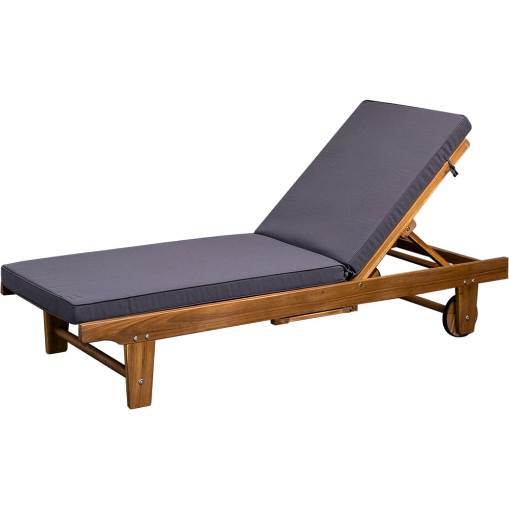 Изображение товара Шезлонг из акации Joygarden BOOKA 31702 прочный водонепроницаемый металлический каркас