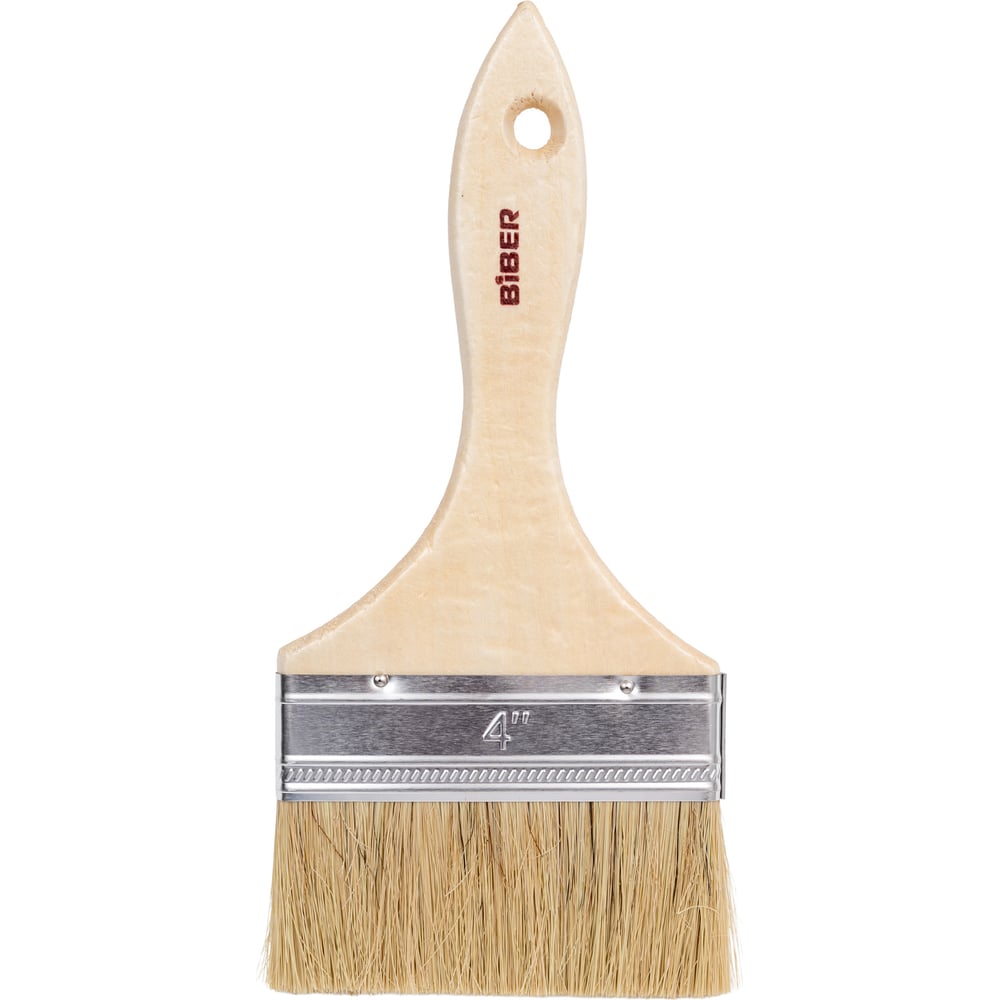 Изображение товара Кисть флейцевая BIBER 31006 100 мм натуральная щетина дерево