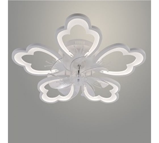 Изображение товара Люстра РОСТОК LI09518/5V PR WT белый 120W LED 3000K-6000K d690 ПДУ(ИК) диммер вентилятор, HN24 988383400