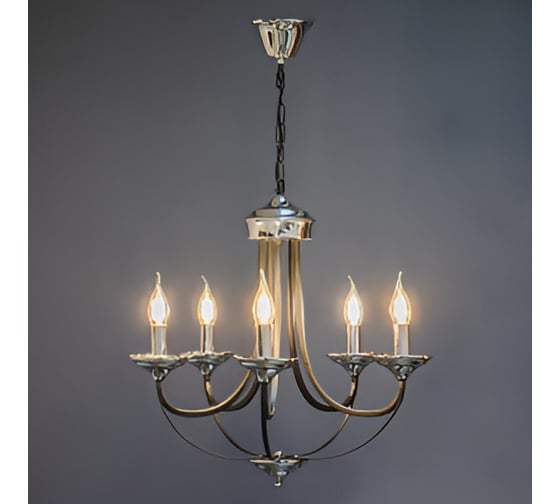 Изображение товара Люстра РОСТОК MDD030210/5 BK+CH черный+хром 5x40W E14 d515 h515, SHGN22 988024924