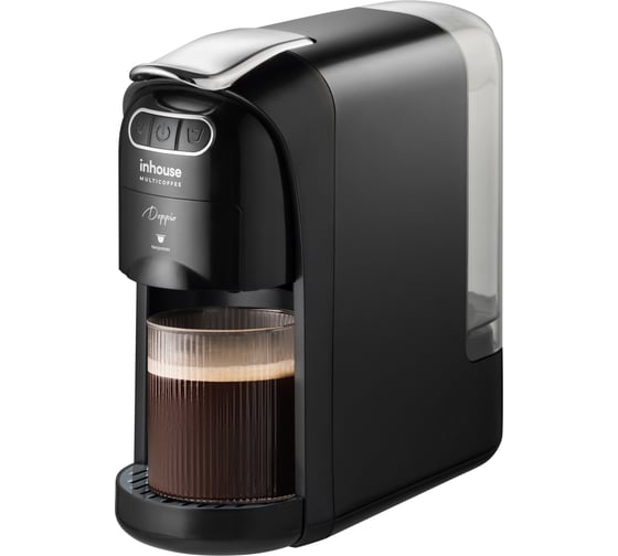 Изображение товара Универсальная капсульная кофемашина Inhouse 20 бар, цвет чёрный ICM2004