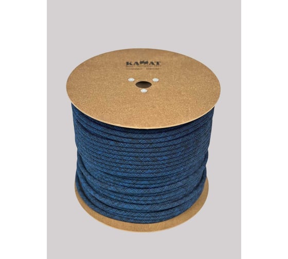 Изображение товара Веревка страховочно-спасательная ОАО КАНАТ "КАЗБЕК" ø11мм, 200м, цветная, оплётка из некручёных нитей, статическая с сердечником низкого растяжения, 1010480011К200