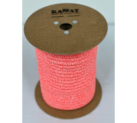 Изображение товара Веревка страховочно-спасательная ОАО КАНАТ 48-ми прядная «АЛТАЙ» ø14мм, цветная, оплётка из кручёных нитей, статическая плетёная с сердечником низкого растяжения, добровольный сертификат, 50м 1010480014А50