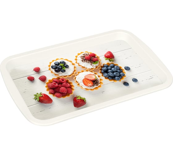 Изображение товара Поднос универсальный Phibo с декором 293х193х20 мм (Белый) 435266216