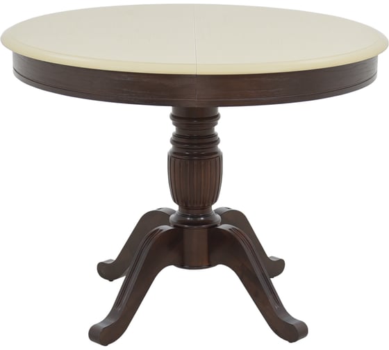 Изображение товара Стол AURORA Леонардо D100, Темный орех/Слоновая кость 102033