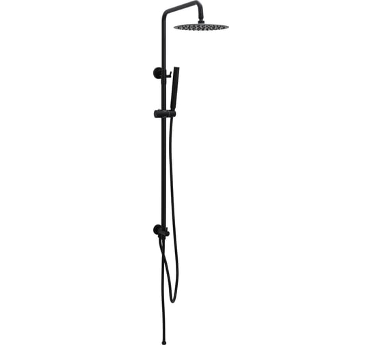 Изображение товара Душевая система без смесителя ALLEN BRAU 5.31031-31 PRIORITY верхний + ручный душ, черный матовый (314359) 00314359