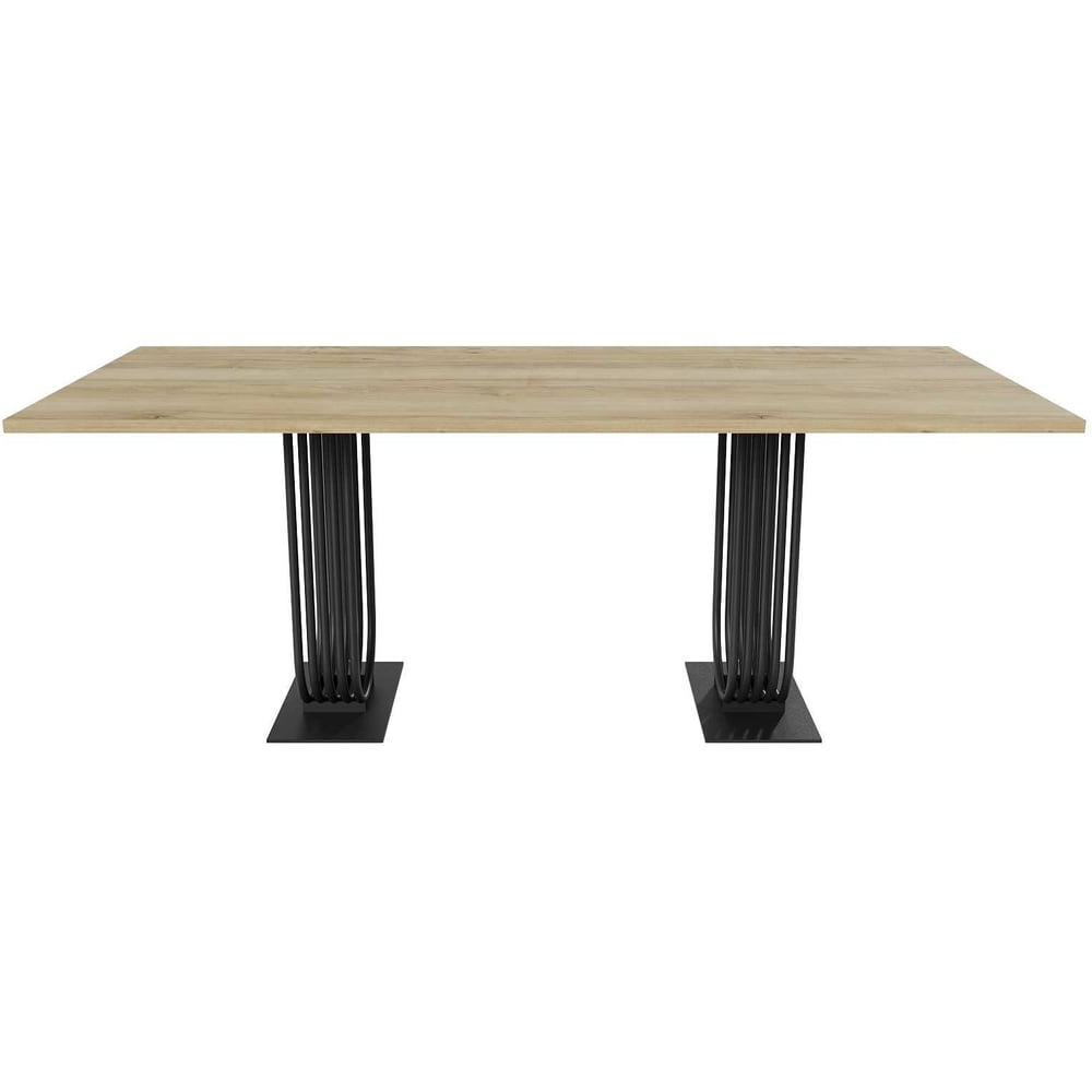 Изображение товара Обеденный прямоугольный кухонный стол GENGLASS ARFEO Duo 200х90 из ЛДСП и металла