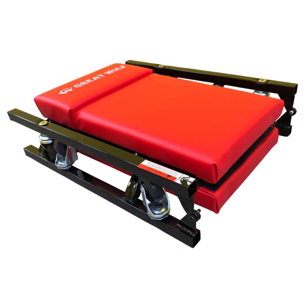 Изображение товара Лежак раскладной низкопрофильный Great Wolf GWC-3 красный профессиональный