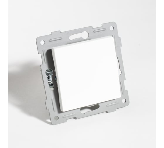 Изображение товара Выключатель SPL одноклавишный, 10А, 220-250V (белый) 12 шт. 201101