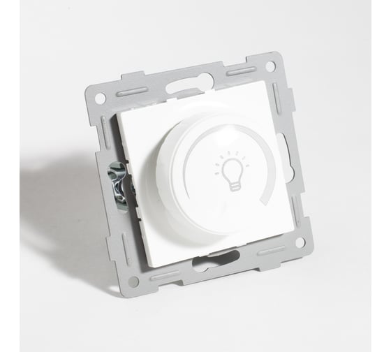 Изображение товара Светорегулятор поворотный (диммер) SPL для светодиодных ламп, 125-250V, 200W (белый) 8 шт. 201151