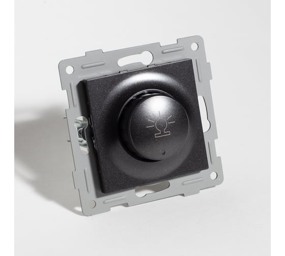 Изображение товара Светорегулятор поворотный (диммер) SPL, 125-250V, 500W (антрацит) 9 шт. 201160