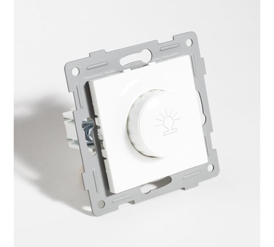 Изображение товара Светорегулятор поворотный (диммер) SPL, 125-250V, 500W (белый) 9 шт. 201150