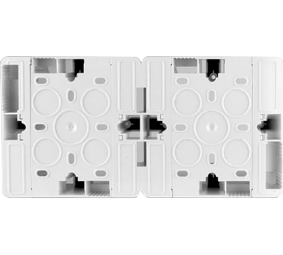 Изображение товара Коробка накладная SPL квадратная на 2 поста, 86x86 (белый) 201302