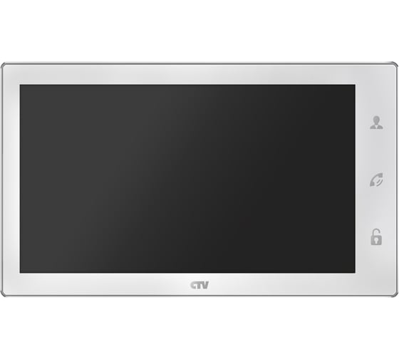 Изображение товара Монитор видеодомофона CTV -M4106AHD W стеклянная сенсорная панель управления Easy Buttons с технологией Touch Screen, автоответчик, белый 10-0000342