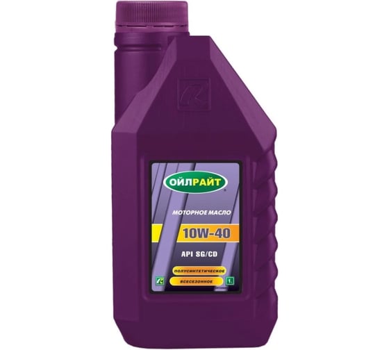 Изображение товара Моторное масло OILRIGHT 10W40, API SG/CD, полусинтетика, 1 л 2359