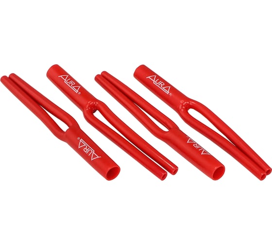 Изображение товара Кабельный ПВХ разветвитель AURA "штаны", 9мм., красный комплект 4 шт RCA-Y09R