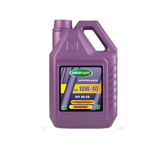 Изображение товара Моторное масло OILRIGHT 10W40, API SG/CD, полусинтетика, 5 л 2357