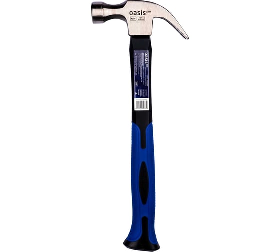 Изображение товара Молоток - гвоздодер OASIS с обрезиненной фибергласовой рукояткой Pro 450 г 103010704006