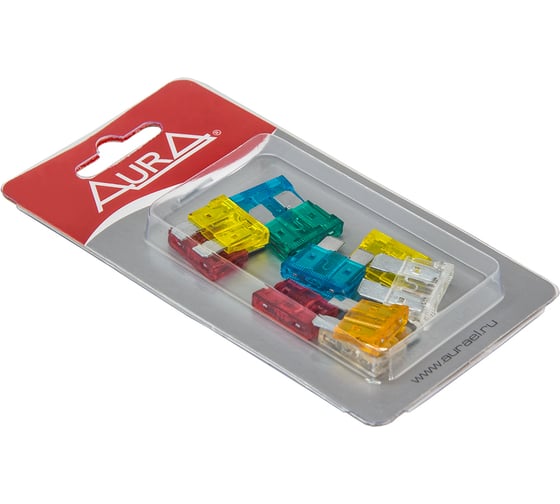 Изображение товара Набор предохранителей AURA ATC, 5Ах1 10Aх2 15Ах2 20Ах2 25Ах2 30Ах1 FAT-NSET