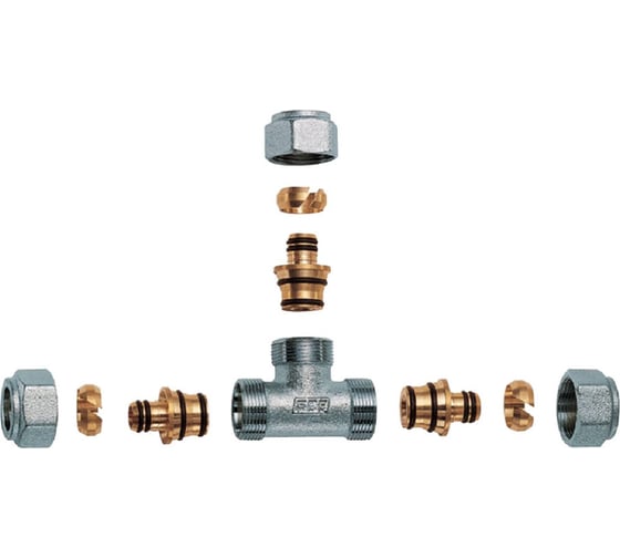 Изображение товара Тройник FAR 1 с 3 концовками для м/п труб 26х3 FC 5411 1 220218