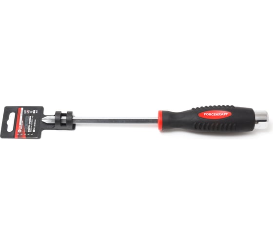 Изображение товара Отвертка крестовая Forcekraft силовая магнитная Profi S2 PH1.0х80мм, на пластиковом держателе FK-70210080(28209)