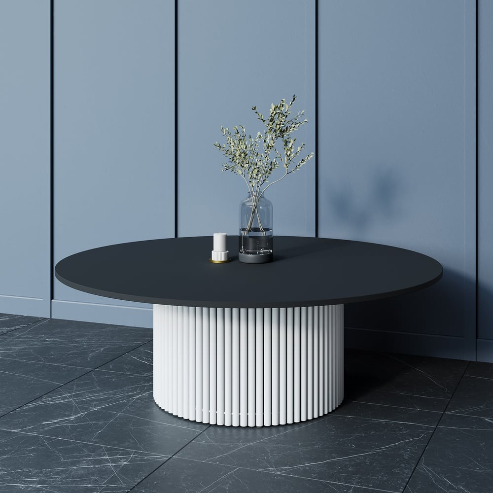 Изображение товара Круглый журнальный стол GENGLASS TRUBIS Wood 120 см современный дизайн