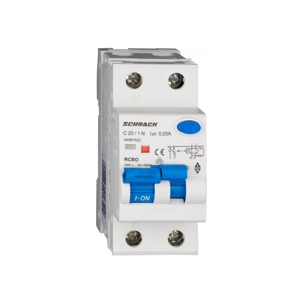 Изображение товара Дифференциальный автоматический выключатель Schrack Technik AK667620 20А 30мА IP20
