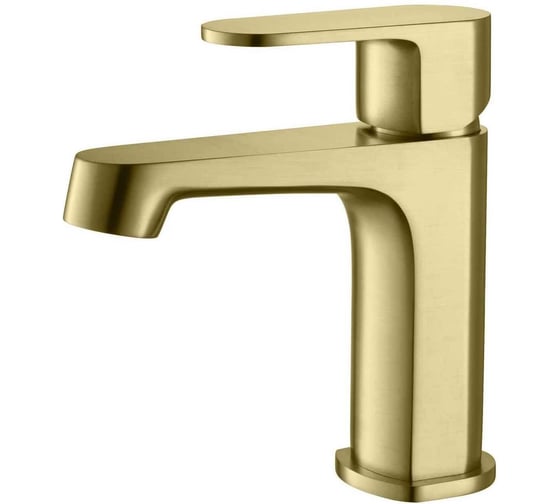 Изображение товара Смеситель для раковины Aquatek AQ1210BG ОБЕРОН 98, без донного клапана, шлиф. золото 00000139789