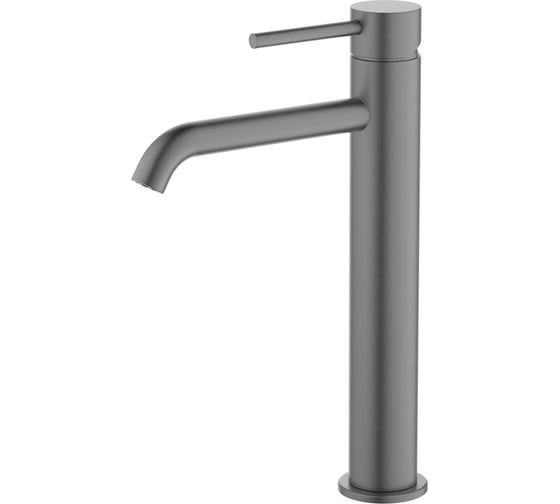 Изображение товара Смеситель для раковины Aquatek AQ1304BGM ЕВРОПА высокий 215, без донного клапана, шлиф. черный хром 00000139698