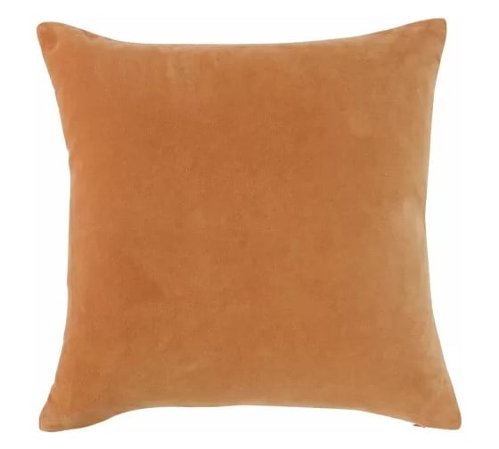 Изображение товара Чехол на подушку Tkano из хлопкового бархата, коричневого цвета, из коллекции Essential, 45x45 см TK21-CC0011