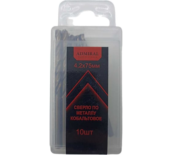 Изображение товара Сверло по металлу ADMIRAL STARS кобальт, 4.2 мм 54426853