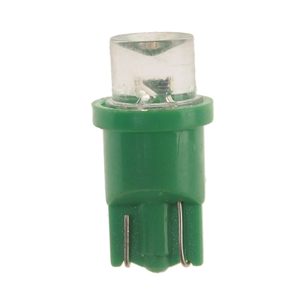 Изображение товара Автолампа Megapower T10W W2,1x9,5d 1 LED CONCAVE GREEN 8лм 12V M-10312G